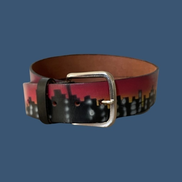?genuine Leather Airbrushed Belt. main image 4